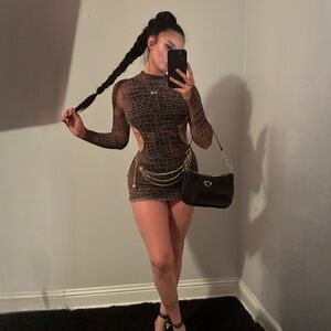 snake print mini dress